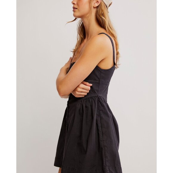 FREE PEOPLE Astrid Oxford Mini Dress / Black - Picture 5 of 10